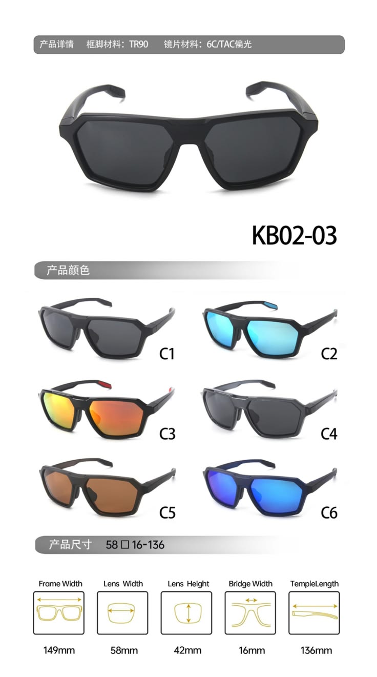 KB0203 Fashion Casual Polarized Sunglasses